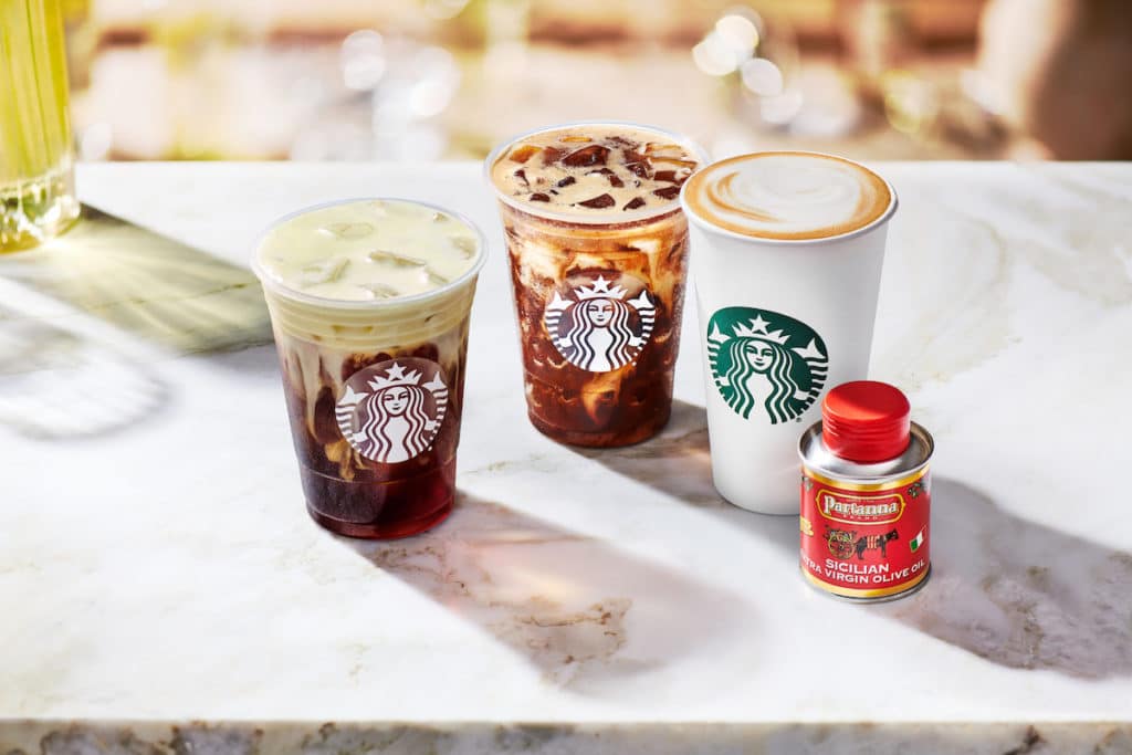 new starbucks oleato beverages with olive oil
