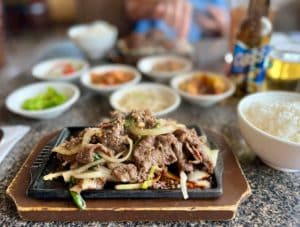 Hotplate dish from Stone Korean Restauran in Seattle