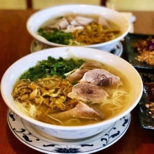 Pho soups from Huong Duong Vietnamese Restaurant in Seattle