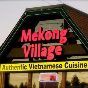 Mekong Village sign and entrance 