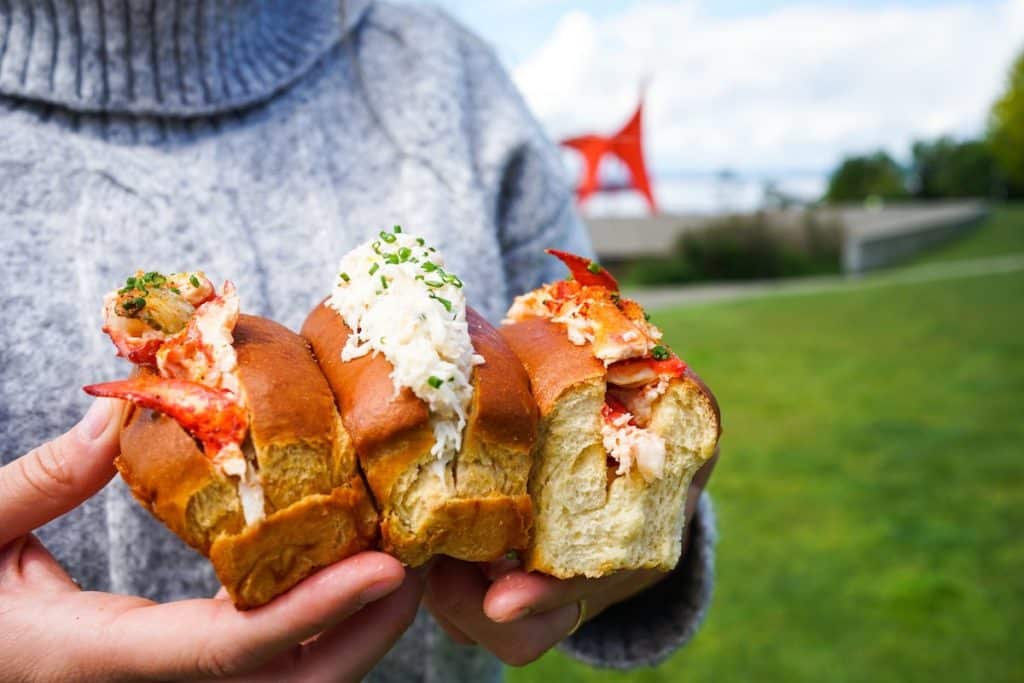 market lobster rolls at olympic sculpture park in seattle